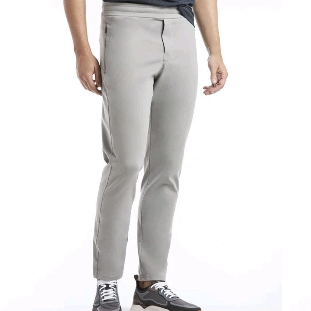 Public Rec Pants Mens 34 Gray Straight Daymaker Pull On Preppy Casual Workwear